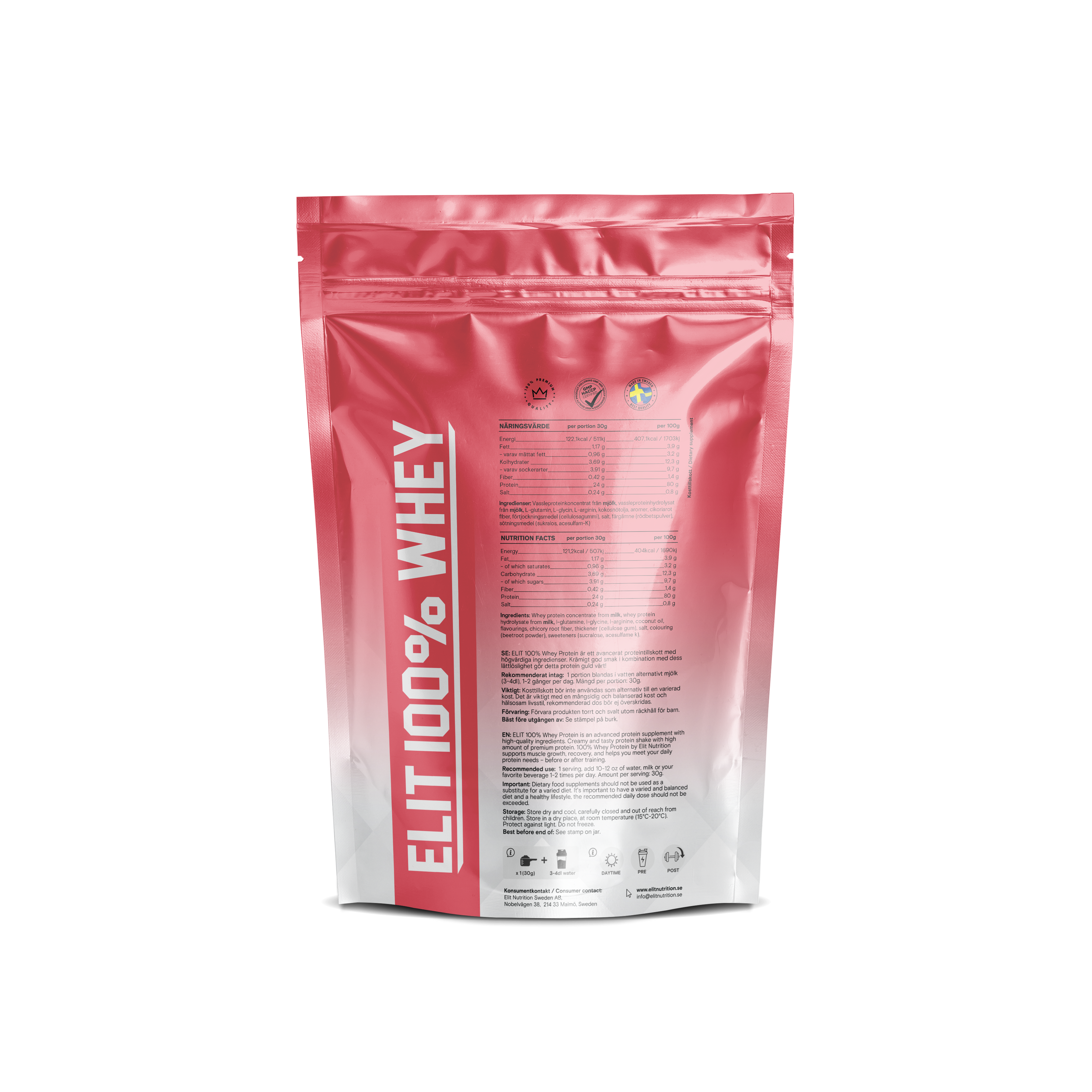 100% Whey - Strawberry Fruit, 900g - 2