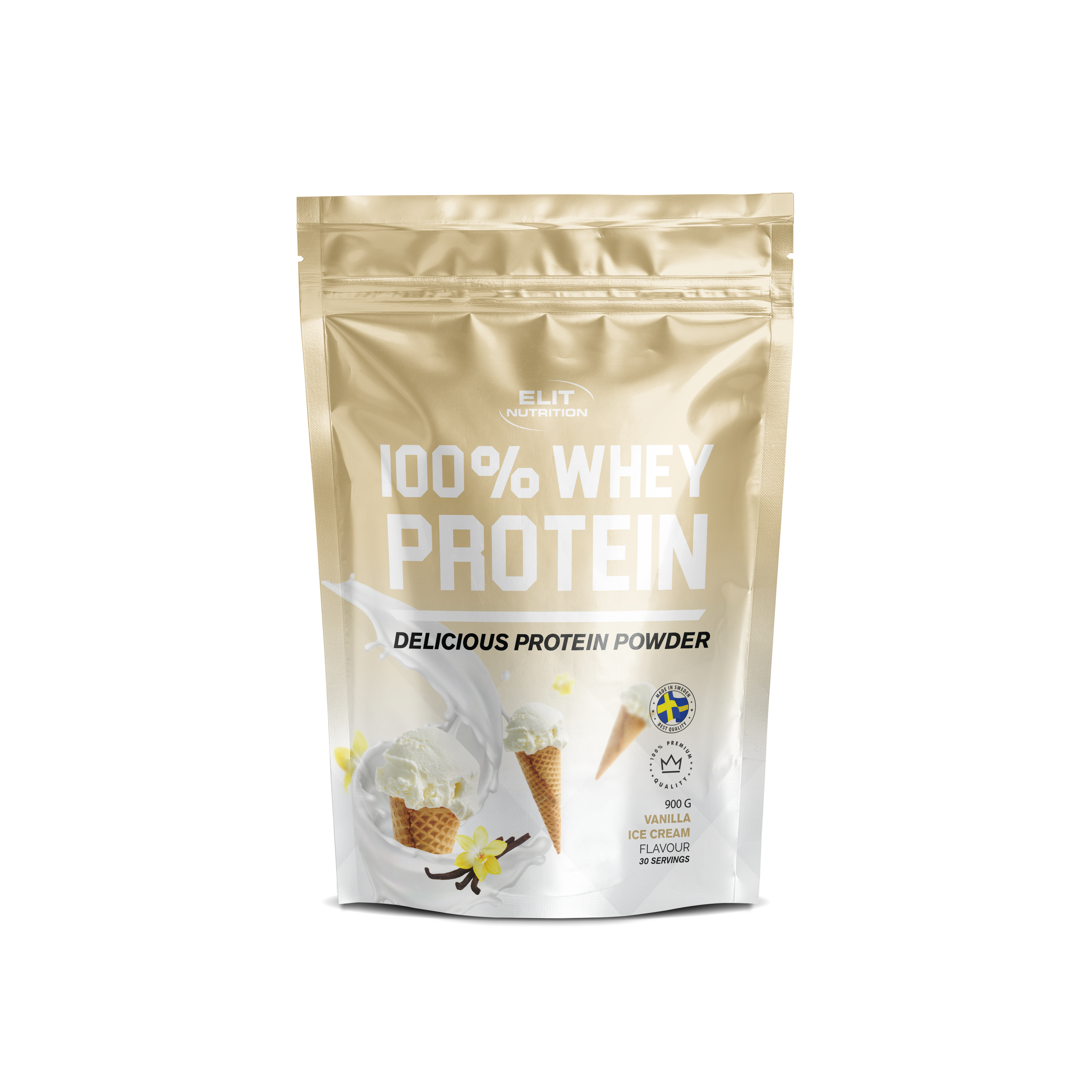 100% Whey - Vanilla Ice Cream, 900g