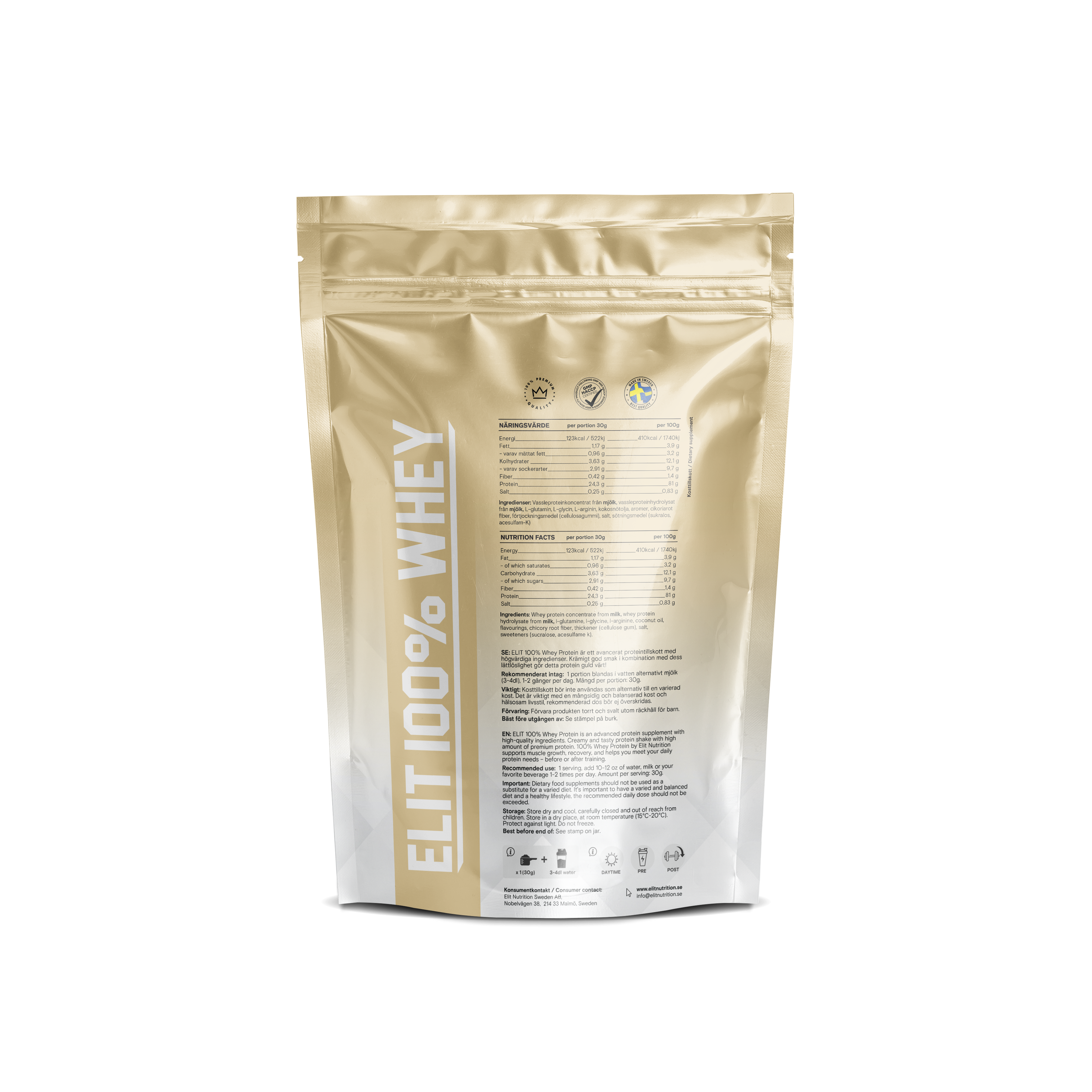 100% Whey - Vanilla Ice Cream, 900g - 2
