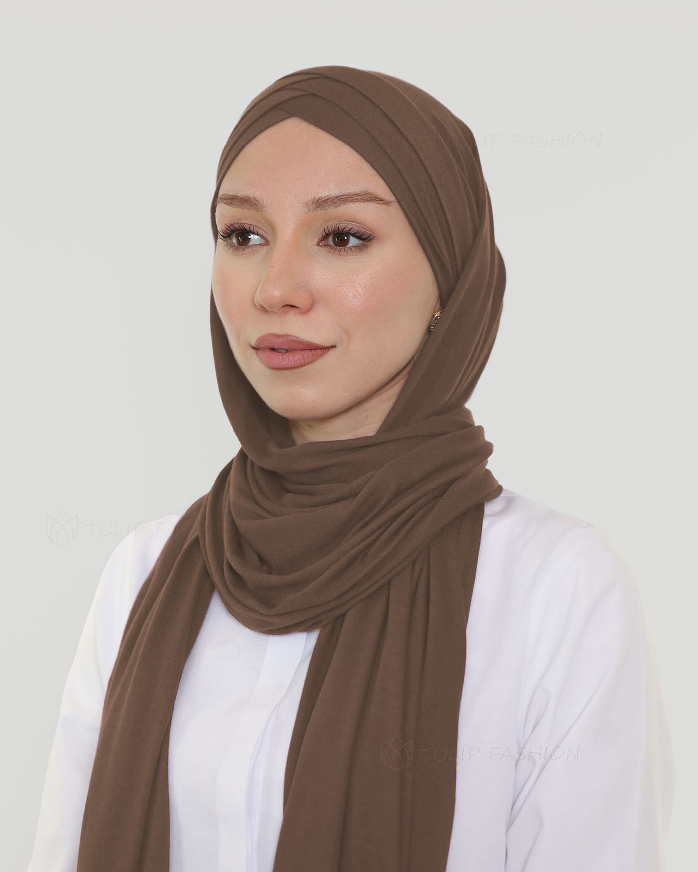 Hijab - Instant Jersey Cross - Brown