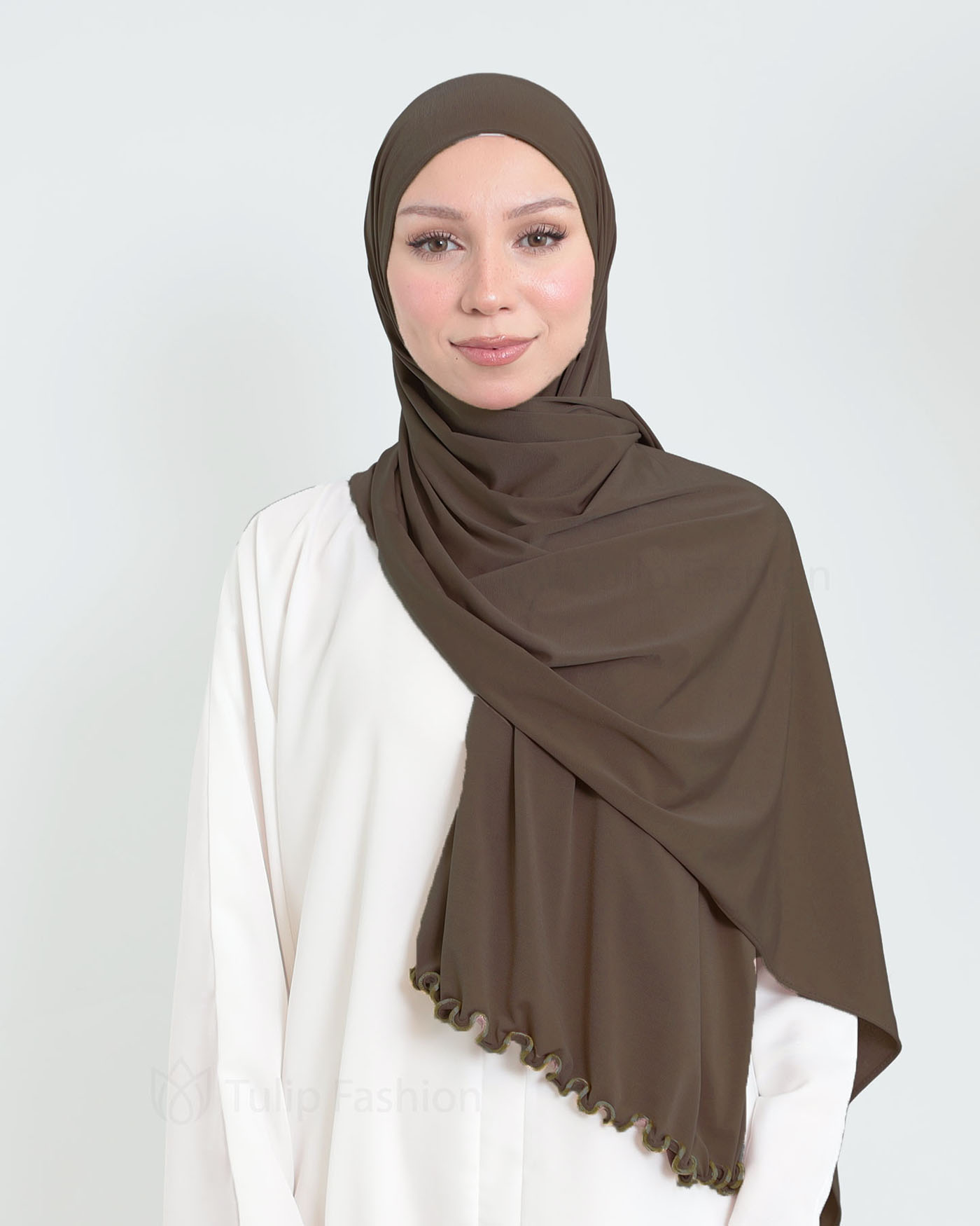 Hijab - Lycra - Dark Brown - 3