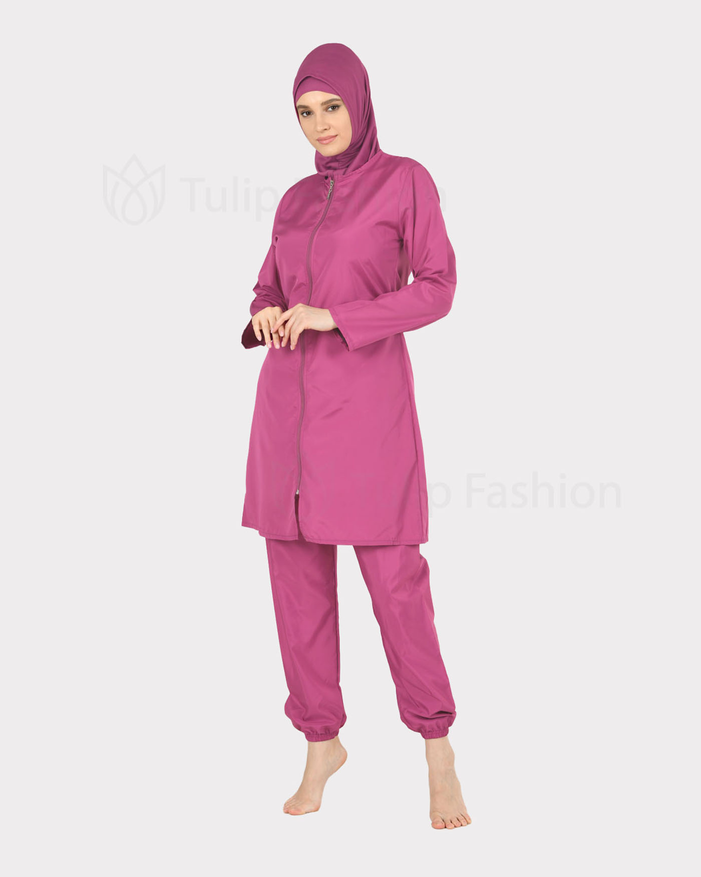 Muslim Swimsuit with hijab - Light Rose