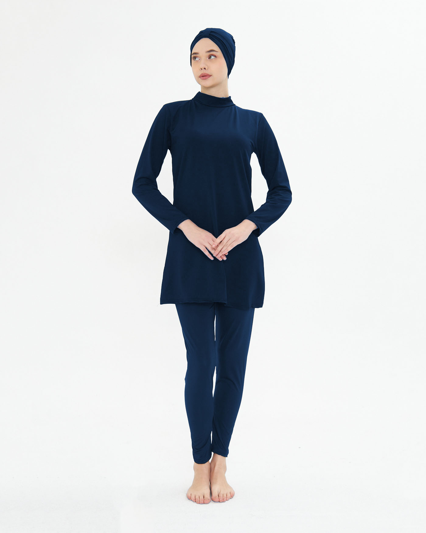 Muslim Swimsuit with Turban - Midnight Blue