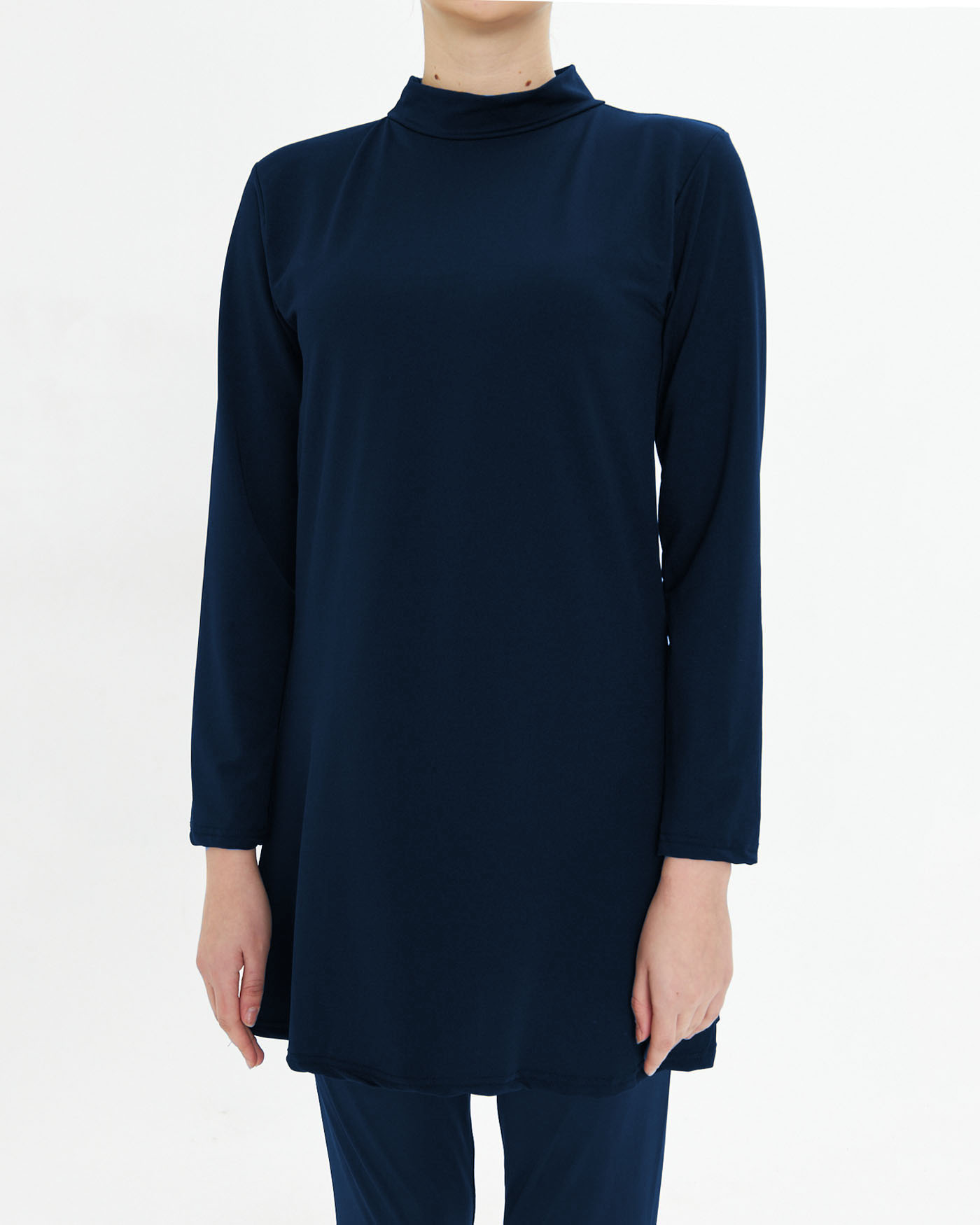 Muslim Swimsuit with Turban - Midnight Blue - 2