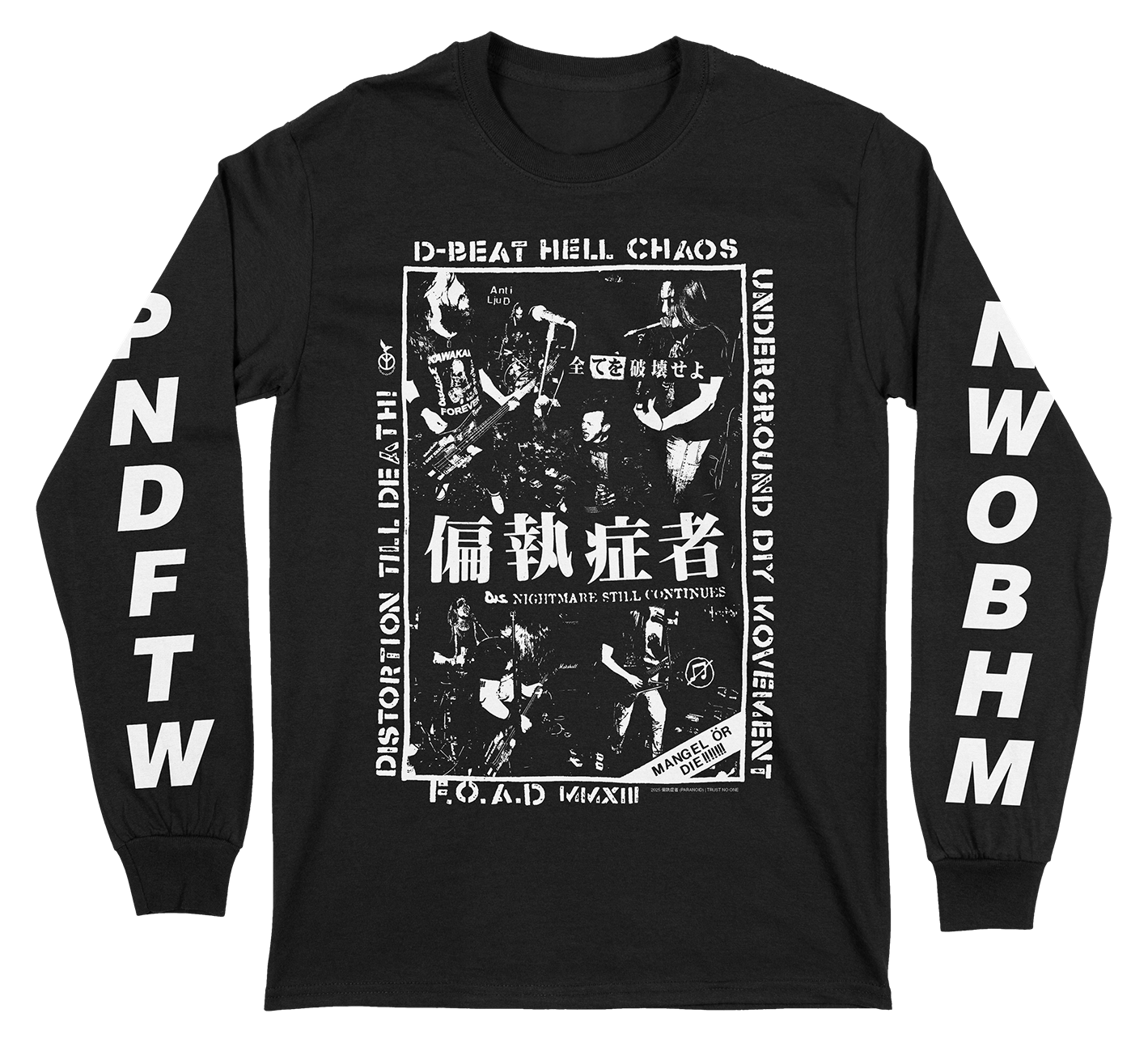 偏執症者 (PARANOID) - D-beat Hell Chaos Longsleeve - TRUST NO ONE