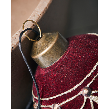 JULPRYDNAD, HDVELOUR , MÖRKRÖD - HOUSE DOCTOR