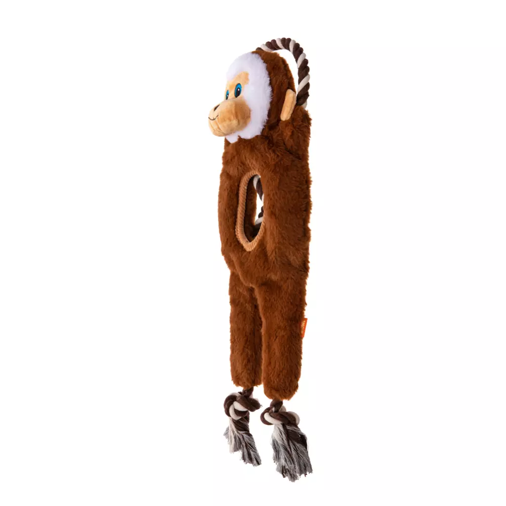 Growl Jungle Tugz Apa Brun - Hundleksak - Giftfri