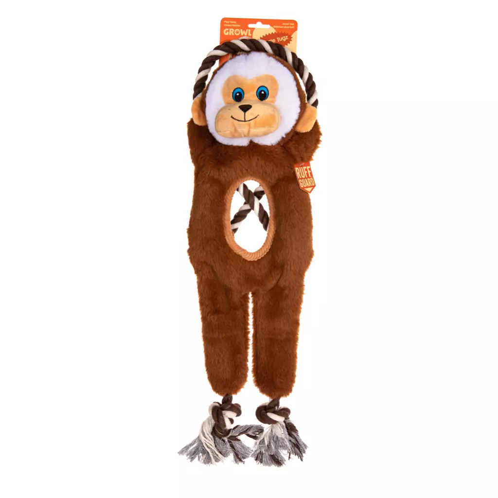 Growl Jungle Tugz Apa Brun - Hundleksak