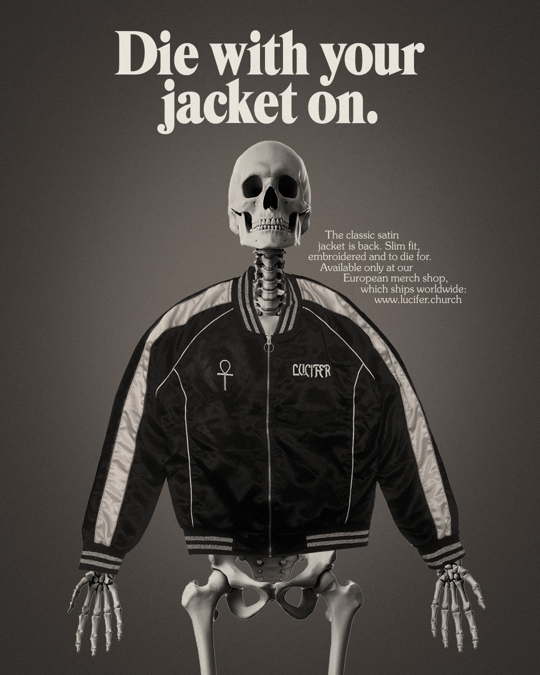 LUCIFER - SATIN JACKET (SILVER/BLACK) - 5
