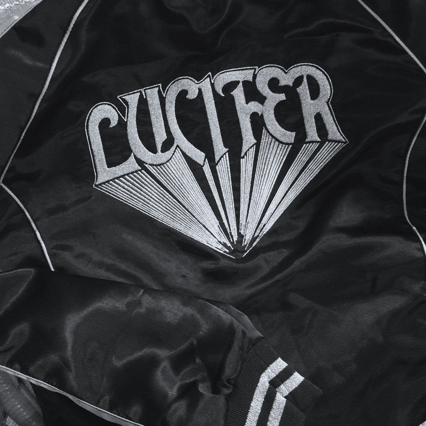 LUCIFER - SATIN JACKET (SILVER/BLACK) - 3