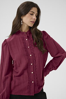 Cream Pia Shirt Zinfandel