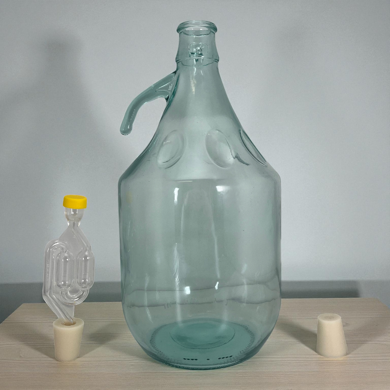 Glasdemijohn 5 liter (komplet)