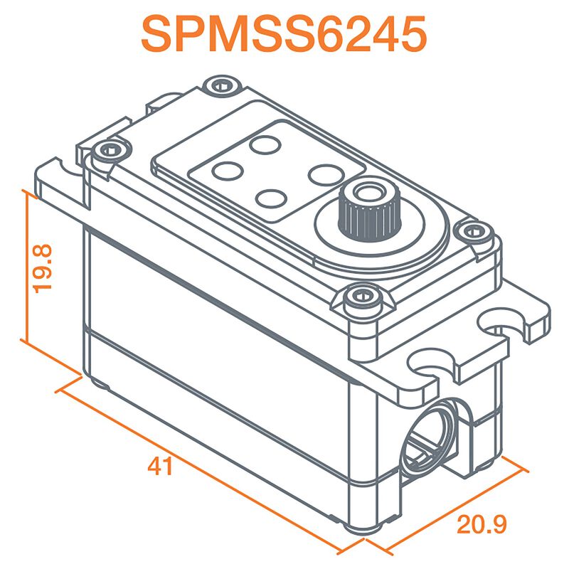 Spektrum S6245 Low Profile Digital High Speed High Torque Surface Servo - 5