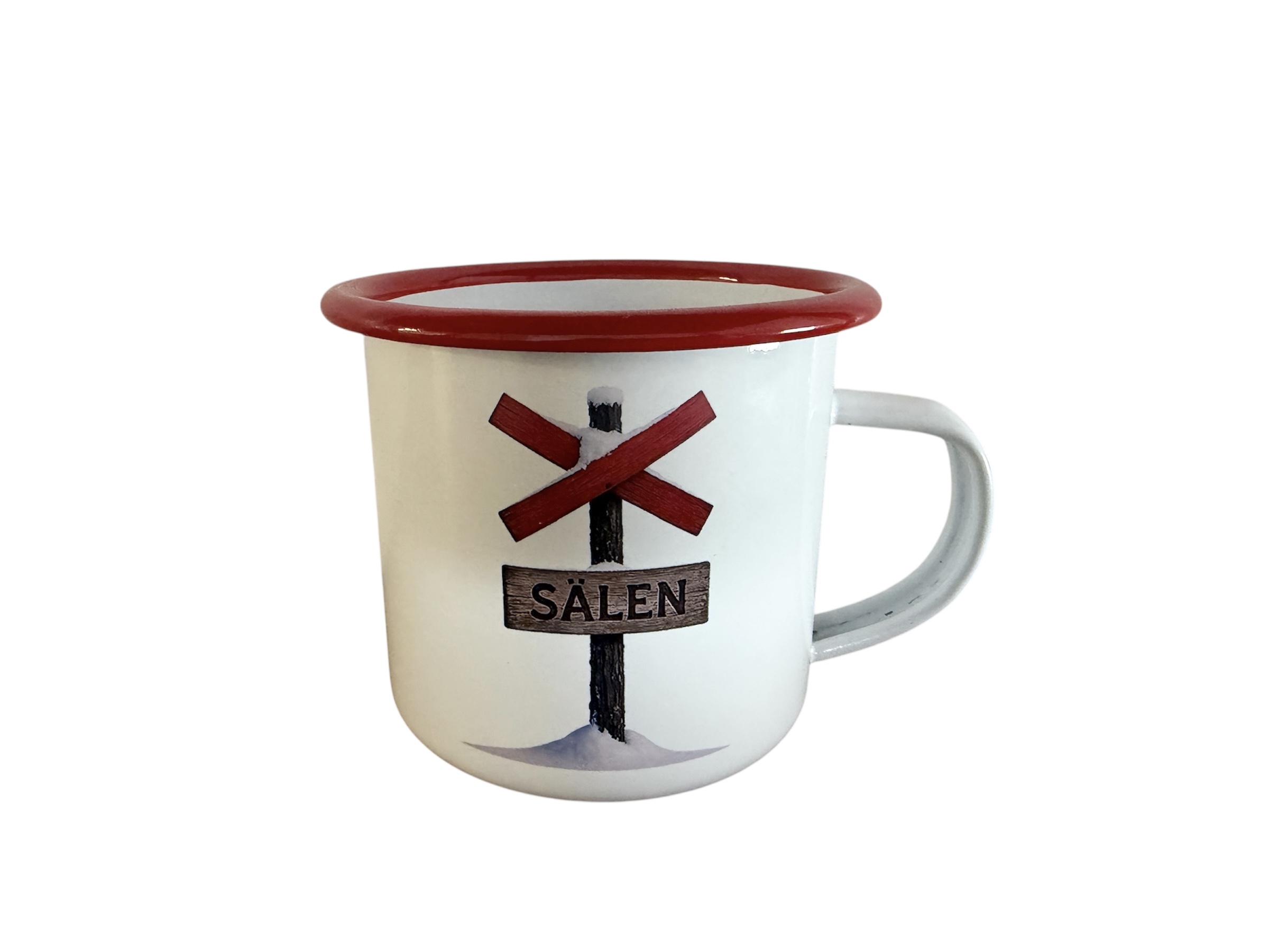 Emaillierter Becher - Led-Kreuz - 3