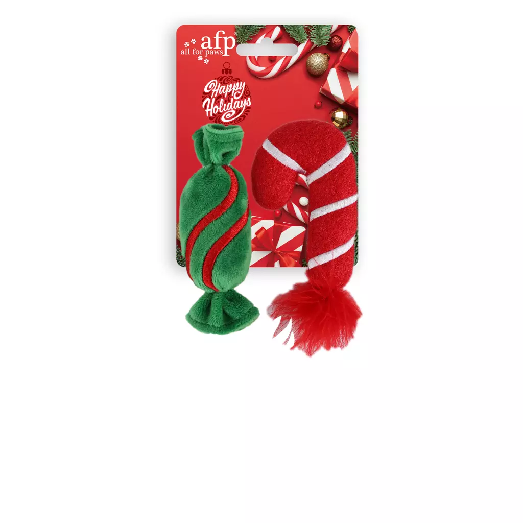 AFP Happy Holidays 2-pack Godis & Polkastång - Kattleksak