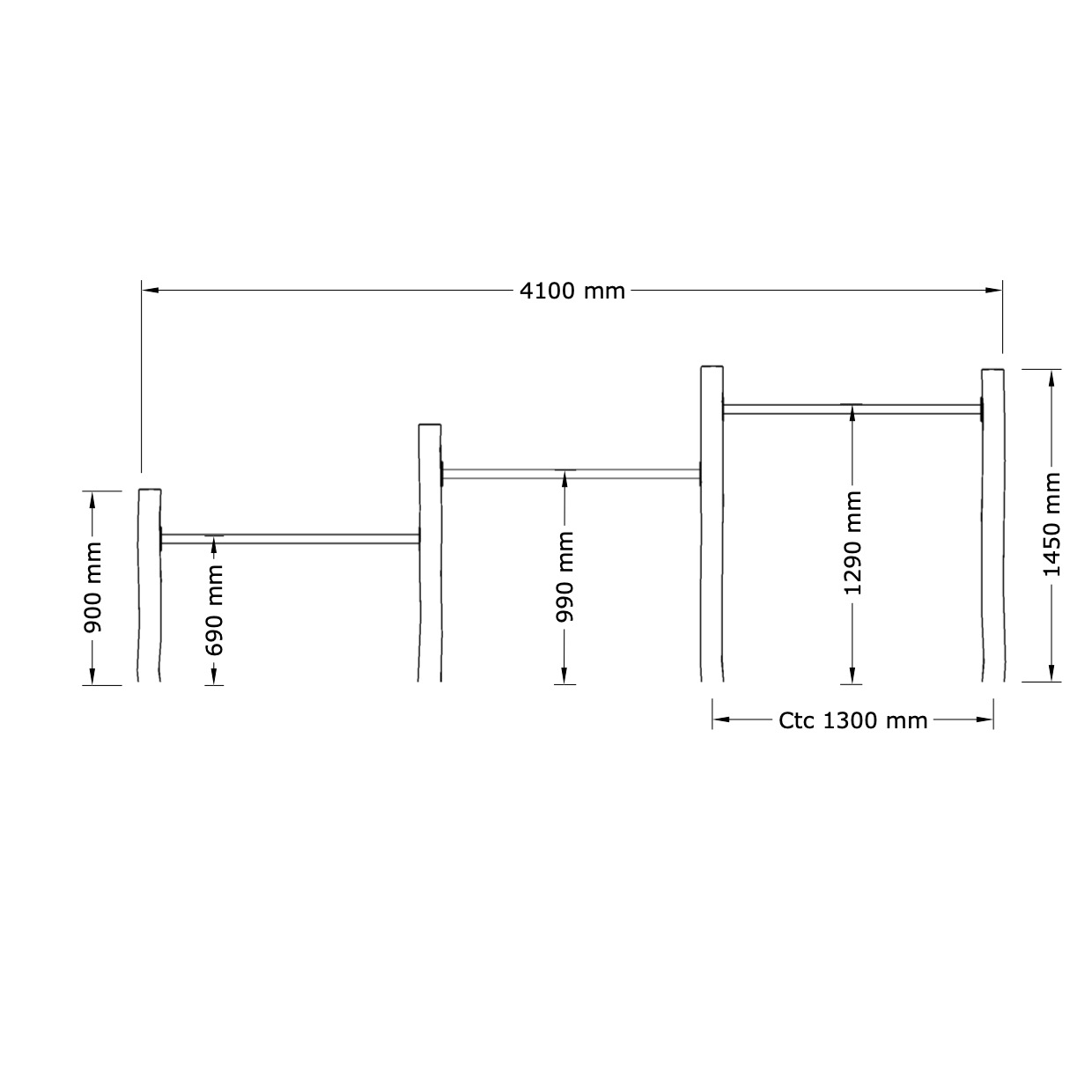 Svingstenger trippel - 3