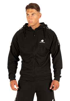 Harvey Hooded Track Jacket, black