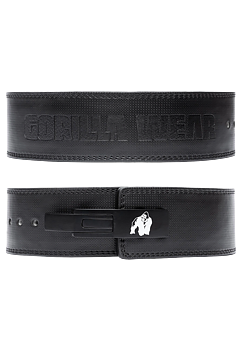 Gorilla Wear 4 Inch Carbon Leather Lever Belt, black