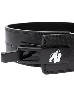 Gorilla Wear 4 Inch Carbon Leather Lever Belt, black