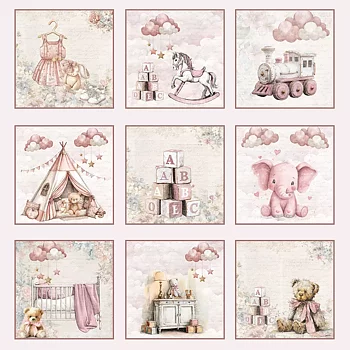   Reprint Happiness  collection - Girl Tags