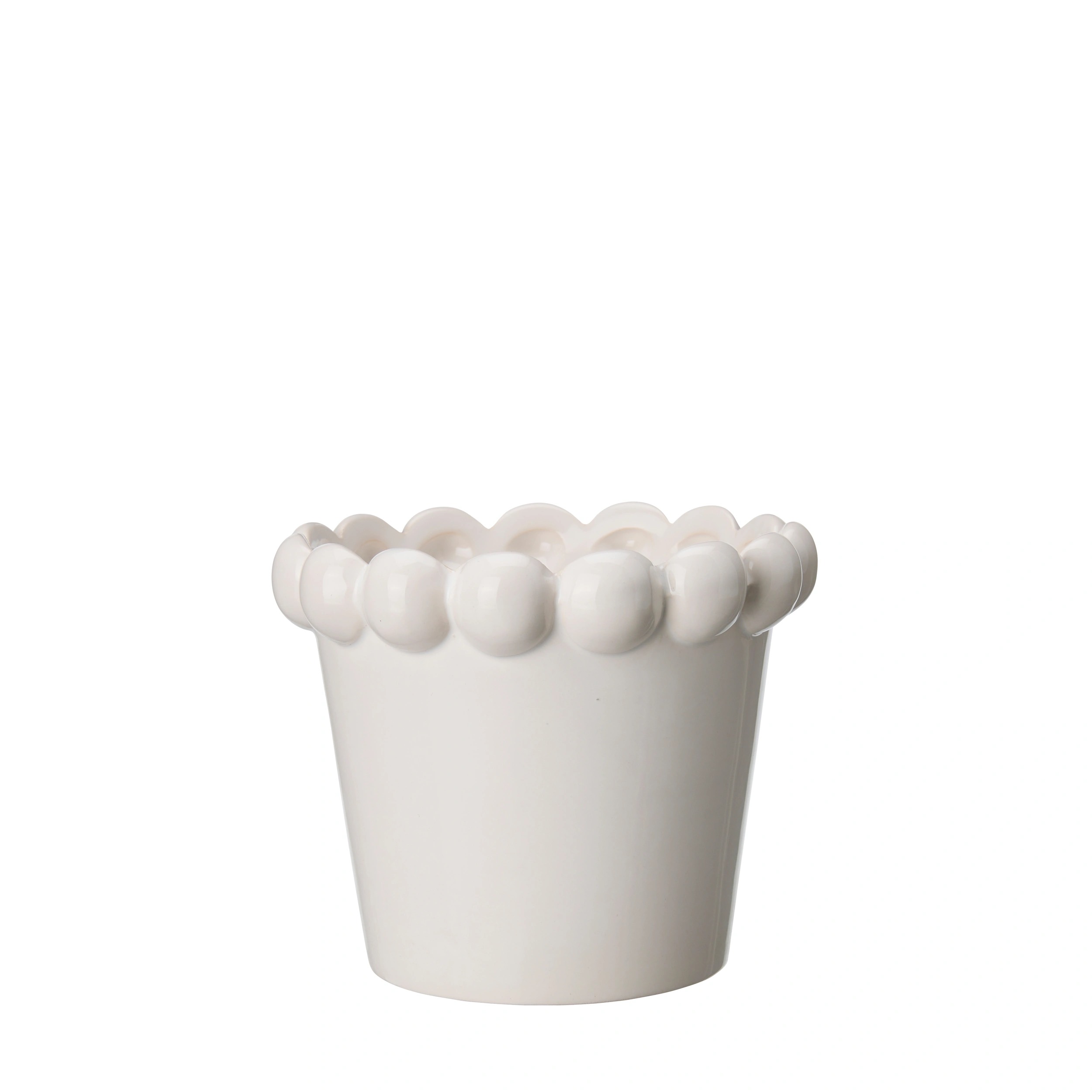 Kruka / Vit / Dia: 11cm