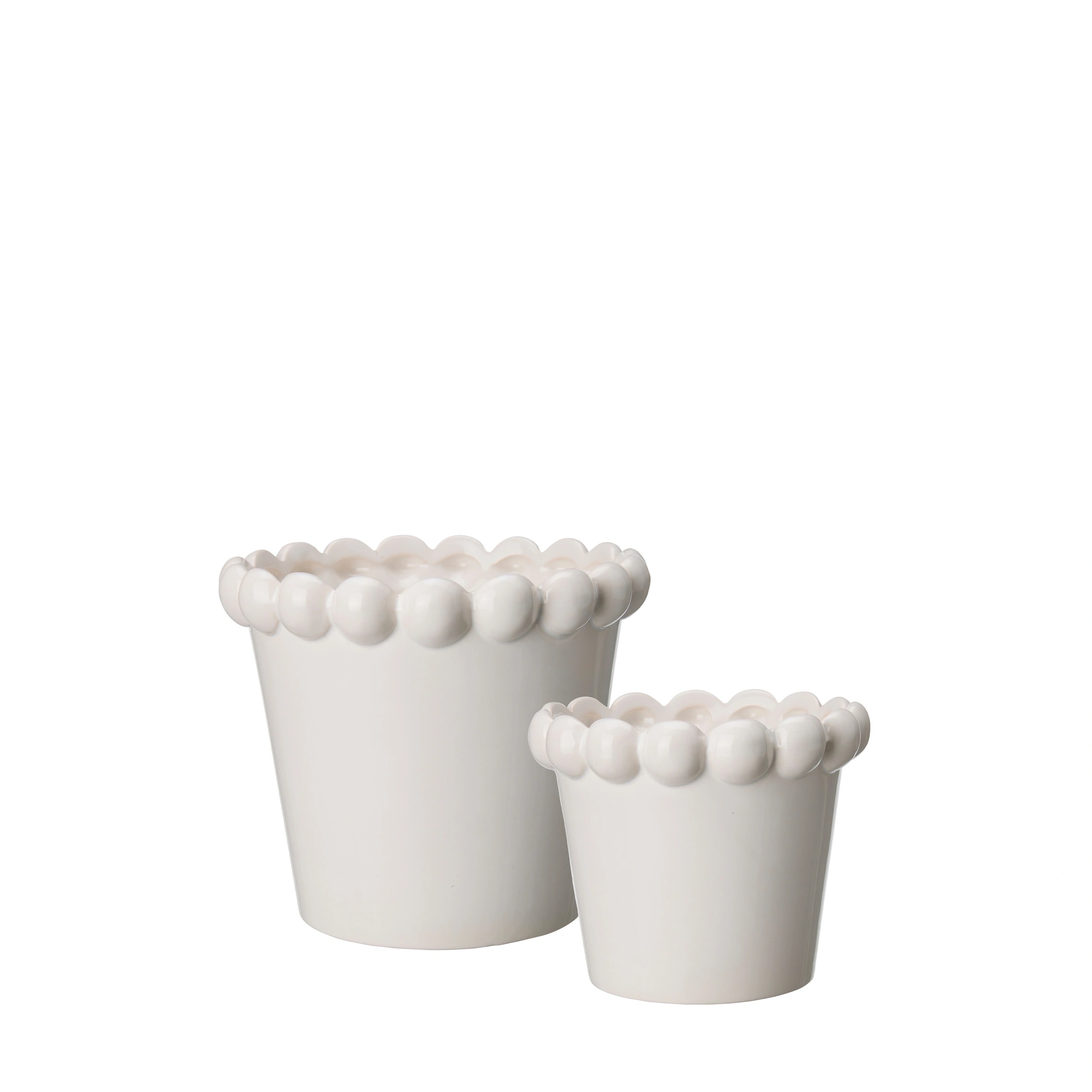 Kruka / Vit / Dia: 11cm