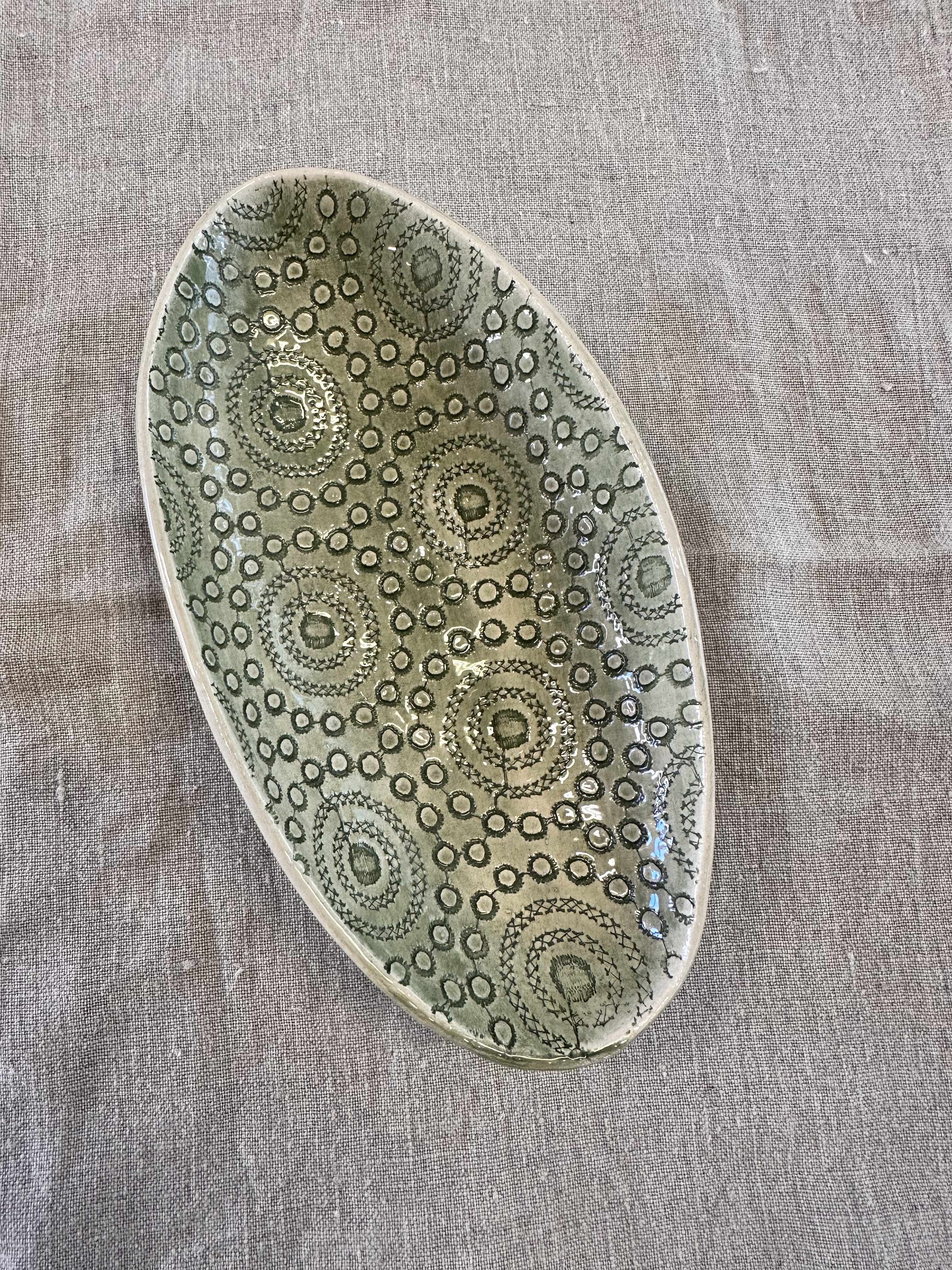 Skål - PEBBLE OLIVE 21x10 cm - Wonki Ware