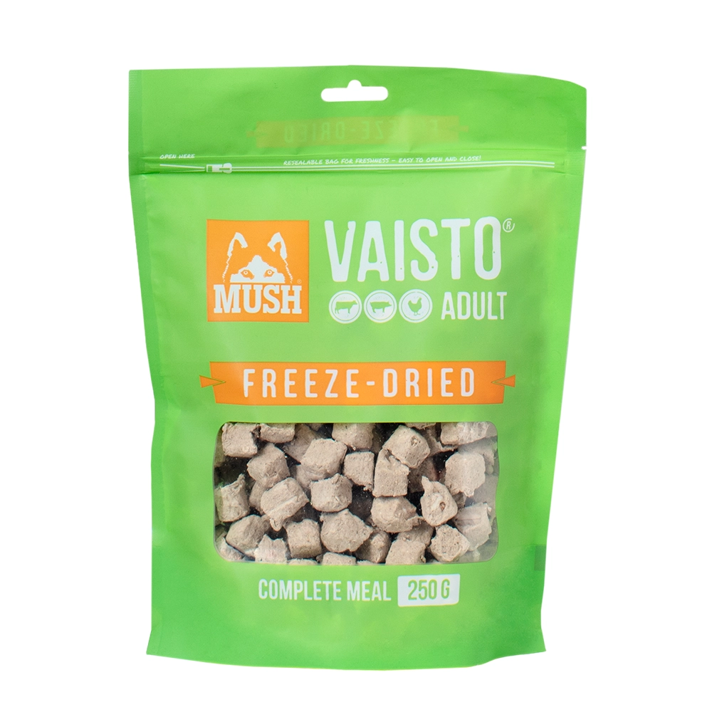 MUSH Vaisto - freeze-dried dog food to take on the road