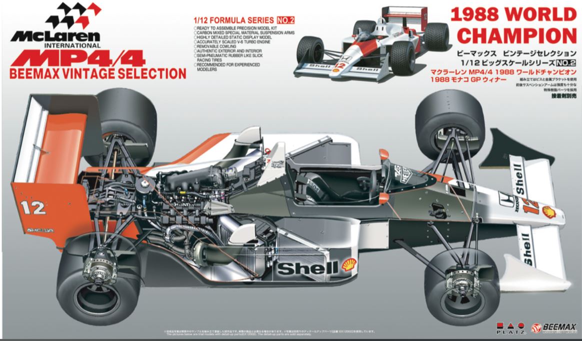 1/12 Mclaren MP4_4 1988 with Rain tyres