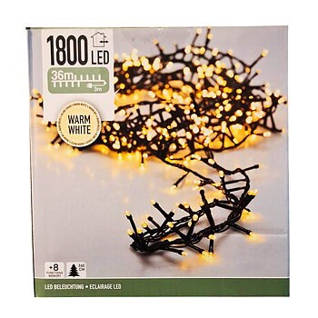 Ljusslinga 1800 led 36m. 8 ljusprogram, 230V inkl. nätadapter