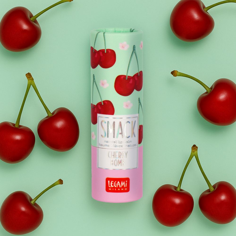 Natural lip balm, Smack, Cherry, läppbalsam/cerat - 2