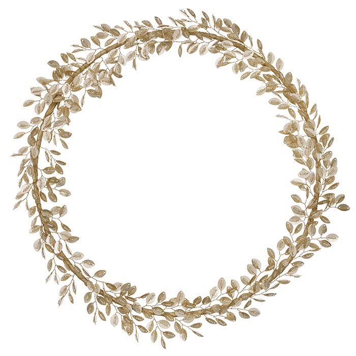 Krans Blad Champangfärgad 36 cm