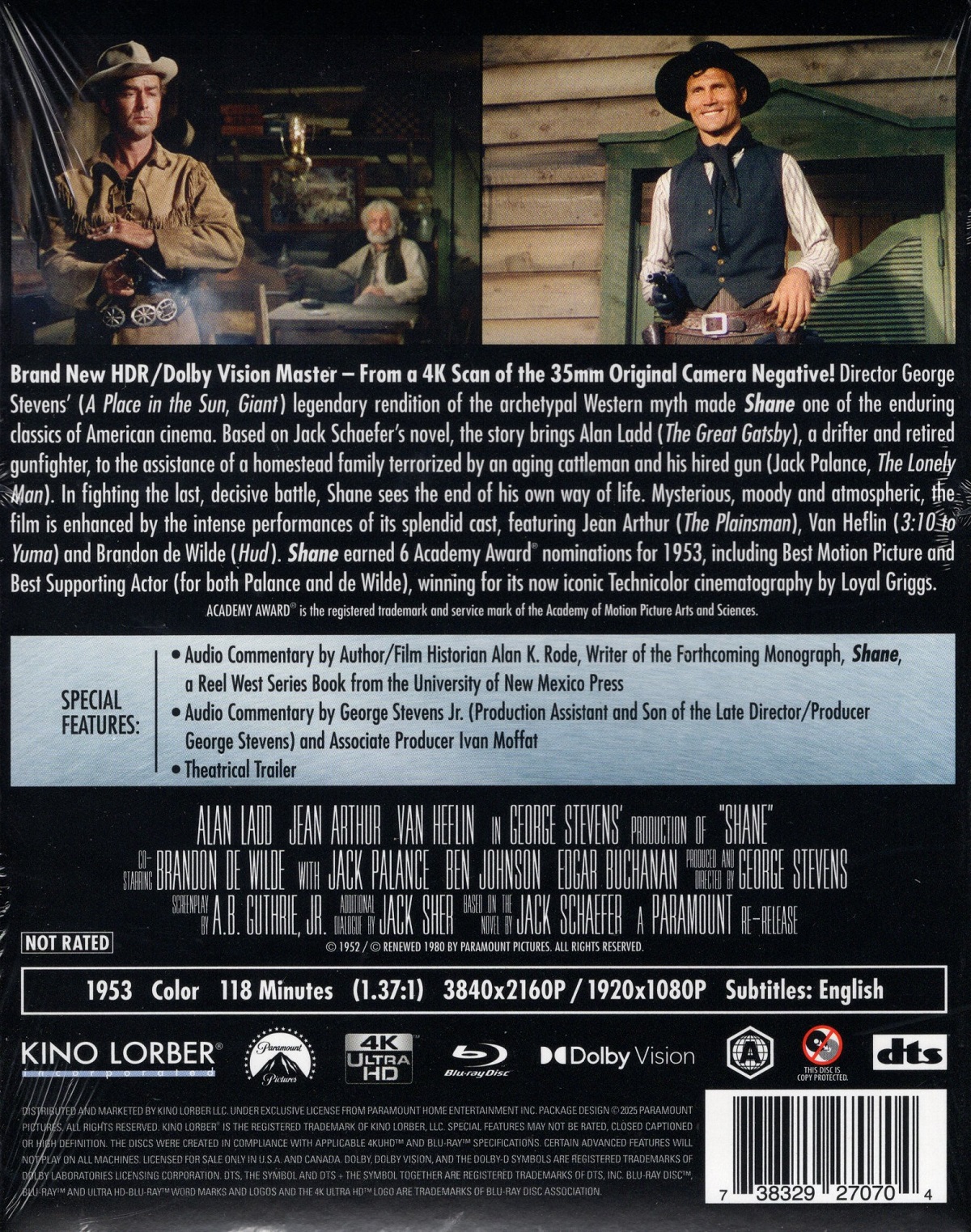 Shane (ej svensk text) (4K Ultra HD + Blu-ray) - 2