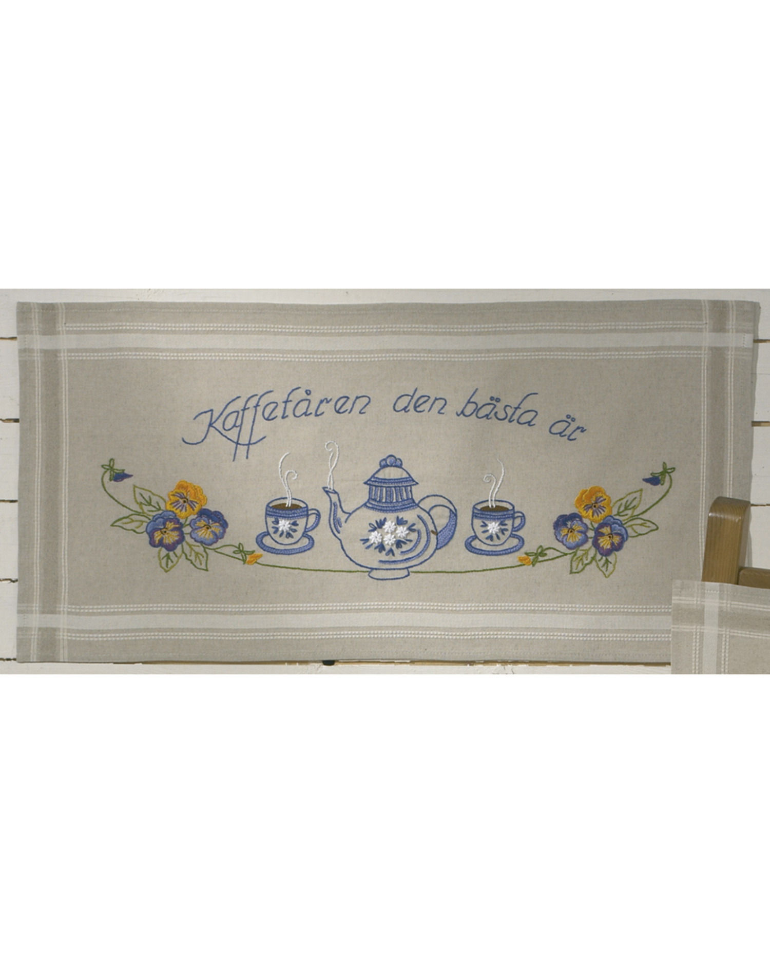 Bonad 40 x 80 utan garn - Kaffetåren den bästa är - 2
