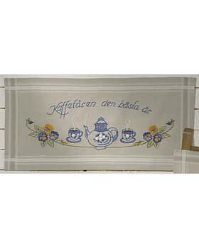 Bonad 40 x 80 utan garn - Kaffetåren den bästa är