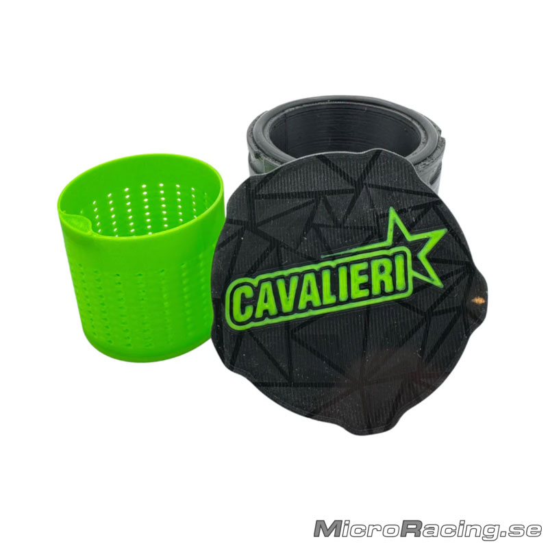 RC CARBON CAVALIERI - Cleaning Box V2 for Diff´s, Bearing & Screws, Black & Green