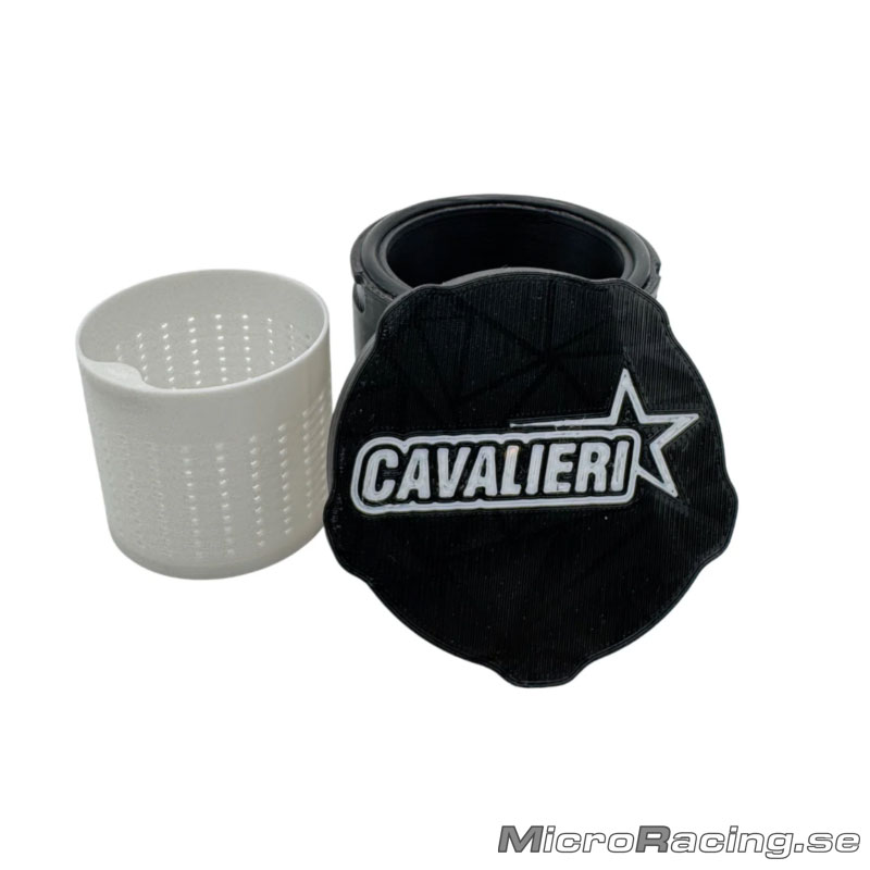RC CARBON CAVALIERI - Cleaning Box V2 for Diff´s, Bearing & Screws, Black & White