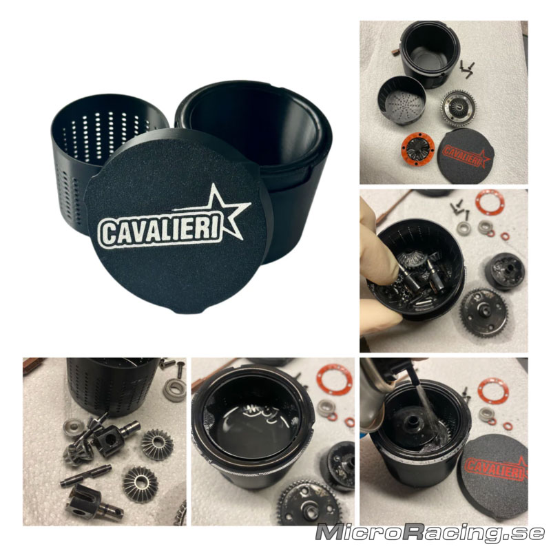 RC CARBON CAVALIERI - Cleaning Box V2 for Diff´s, Bearing & Screws, Black & White - 2