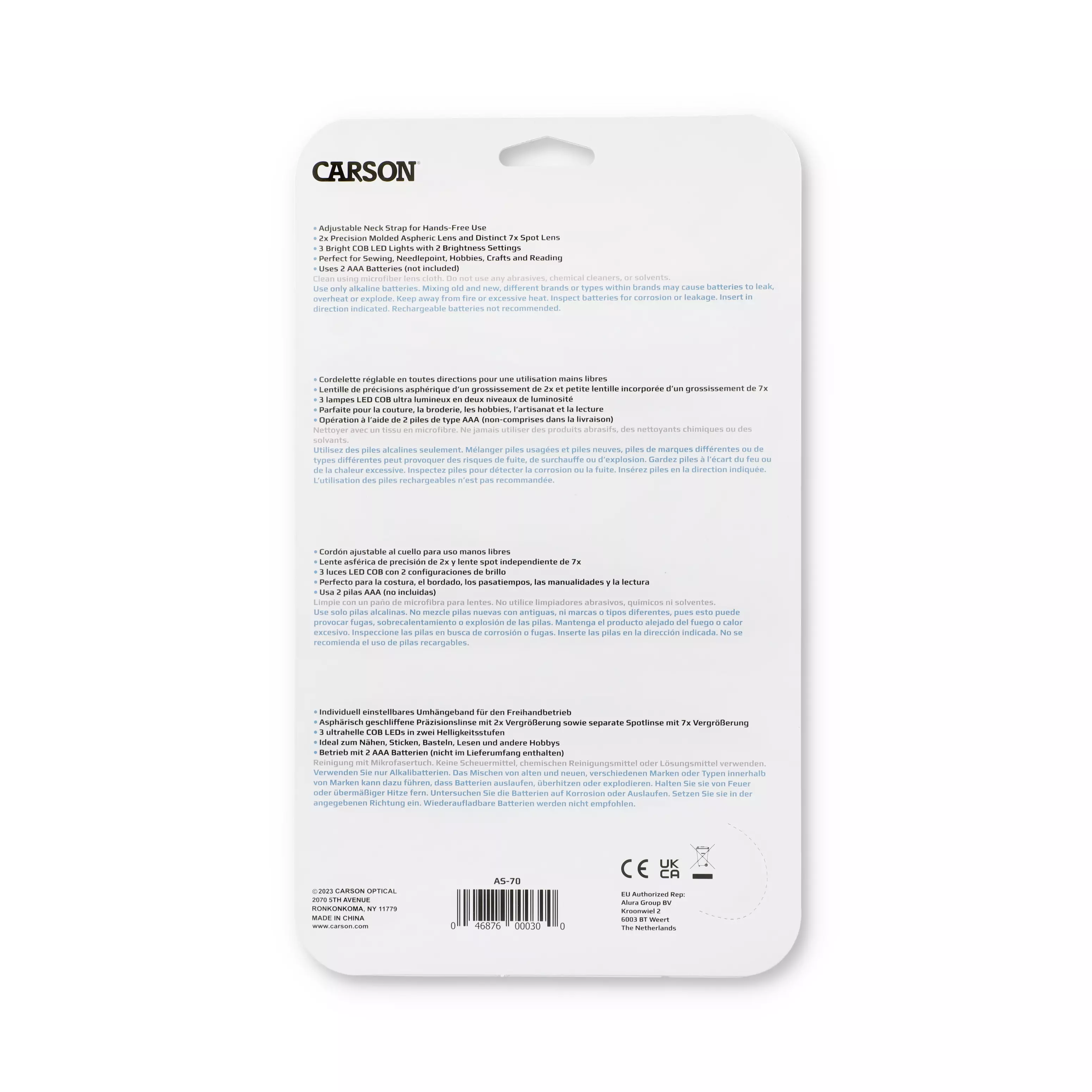 Förstoringsglas Lumé, handsfree, 2x (7x) 4.5'' COB LED - 5