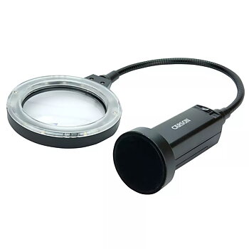 Förstoringsglas/bordslupp MagniFlex Pro 2x, 97mm, LED, Magnetisk bas