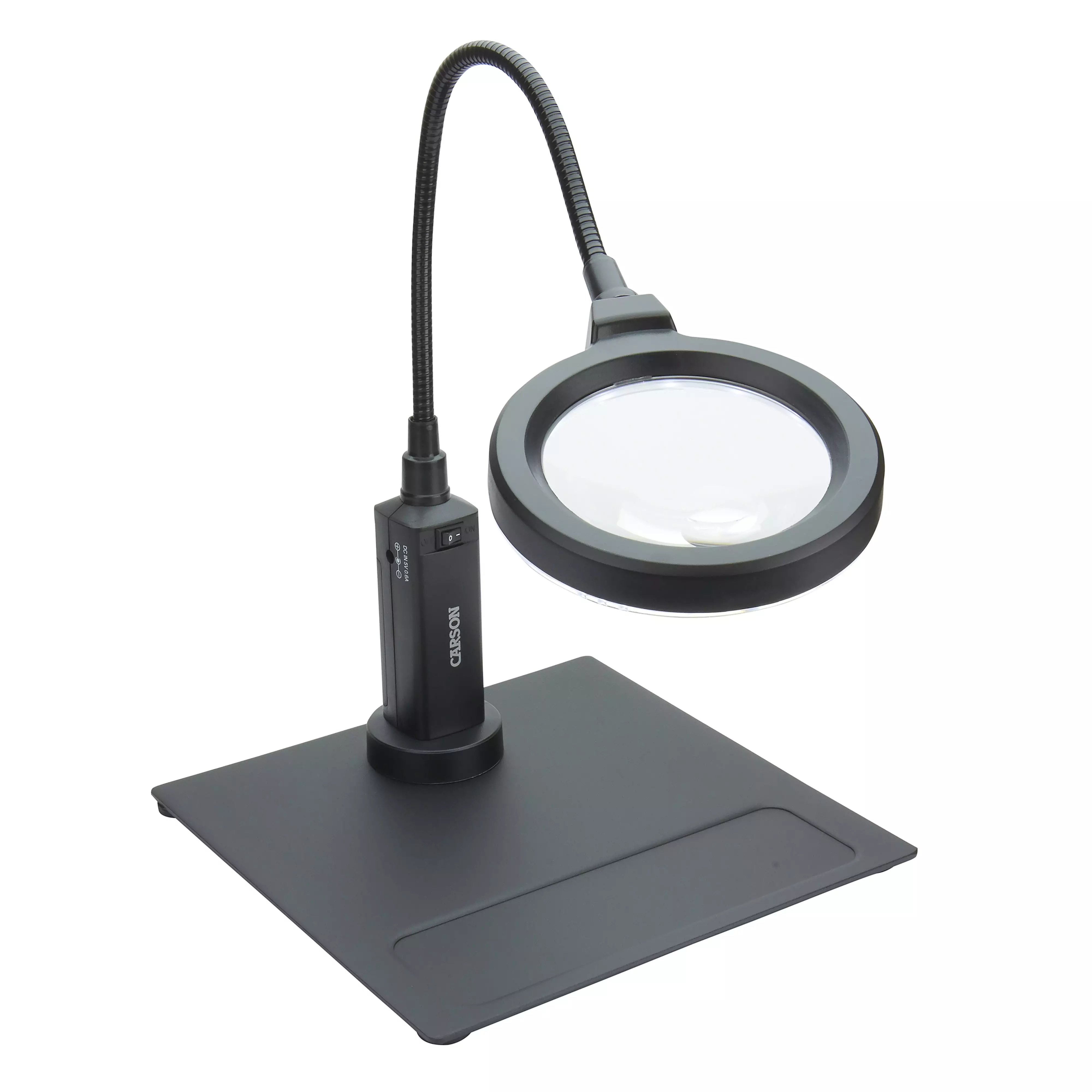 Förstoringsglas/bordslupp MagniFlex Pro 2x, 97mm, LED, Magnetisk bas
