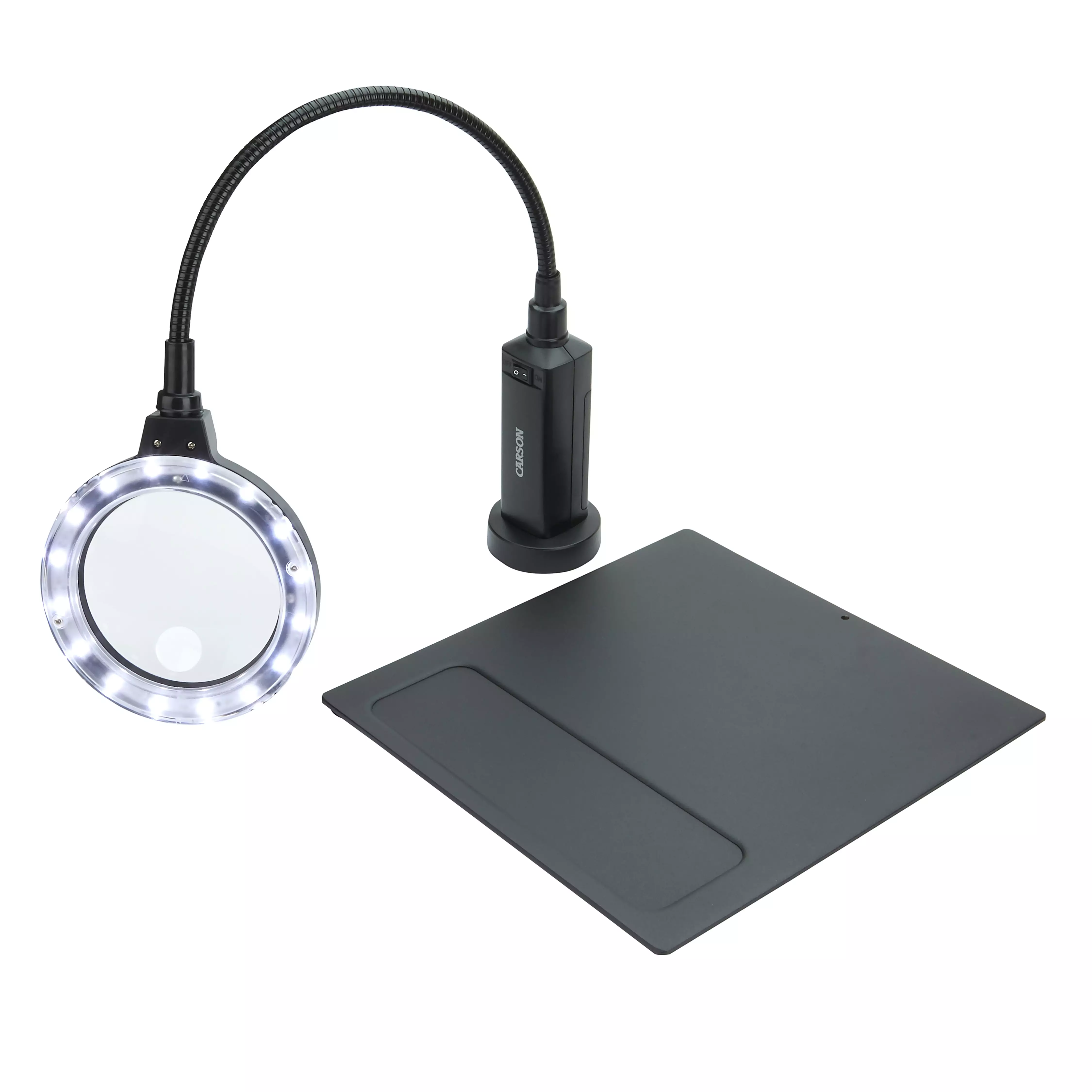 Förstoringsglas/bordslupp MagniFlex Pro 2x, 97mm, LED, Magnetisk bas - 3