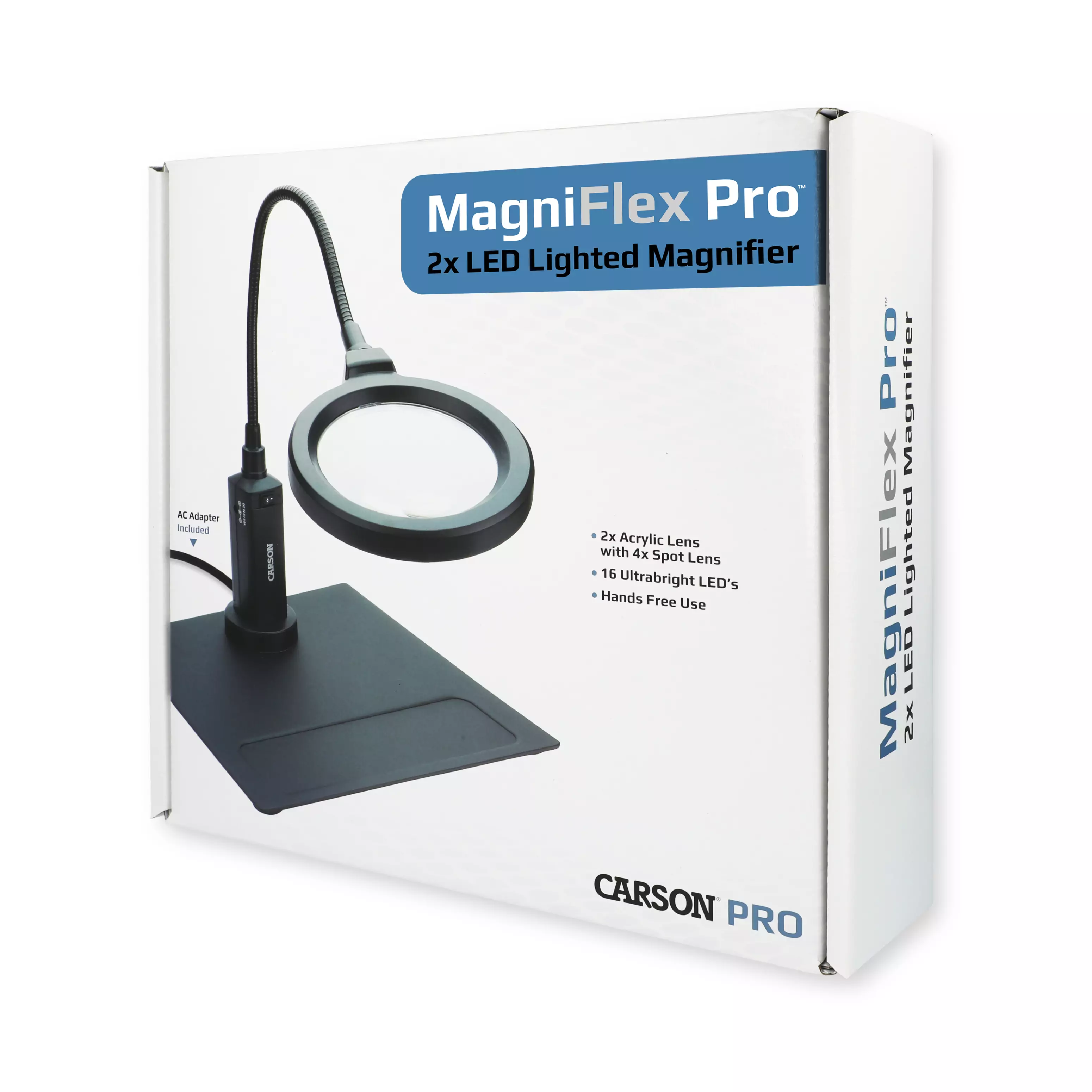 Förstoringsglas/bordslupp MagniFlex Pro 2x, 97mm, LED, Magnetisk bas - 6
