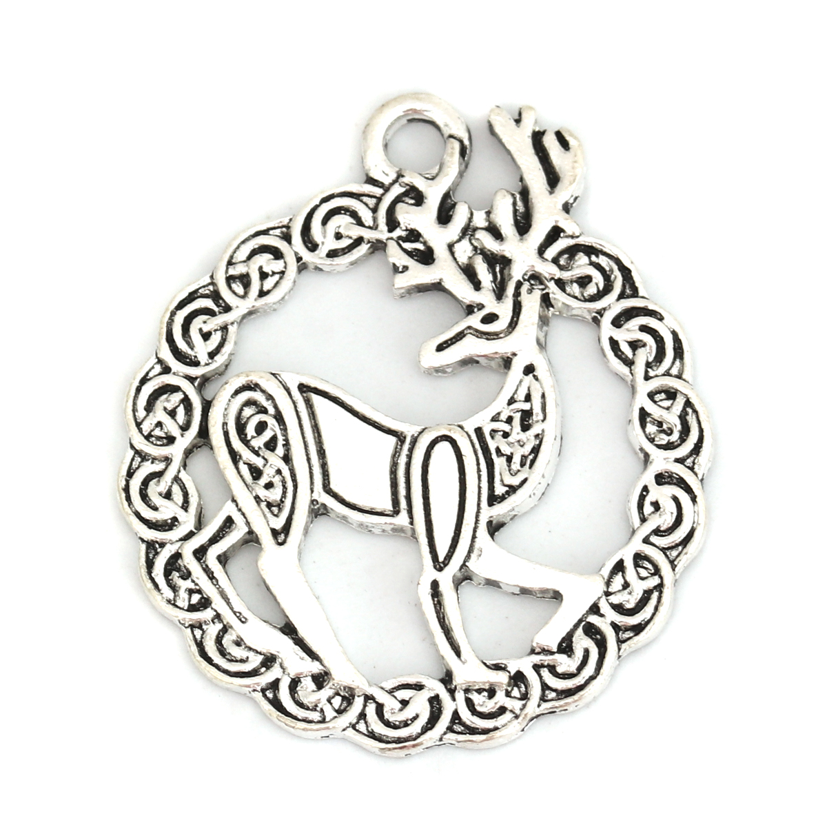 Charm   christmas  wreath deer