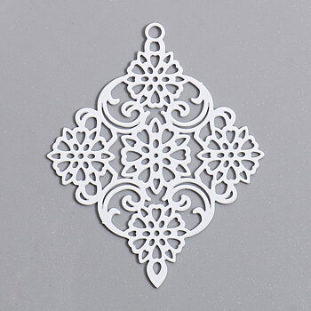Charm - Filigree Rombus, White