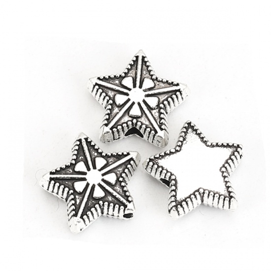 spacer bead, Star patterned - 2