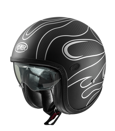 Premier Jet Hjälm Vintage Platinum ED. Carbon FR Red, Silver, Chromed BM  647-23002 - 3