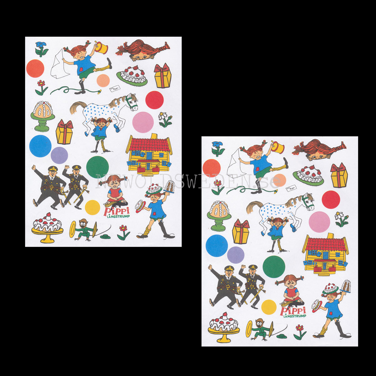 Pippi Långstrump - 50 stycken Stickers - LO - 3