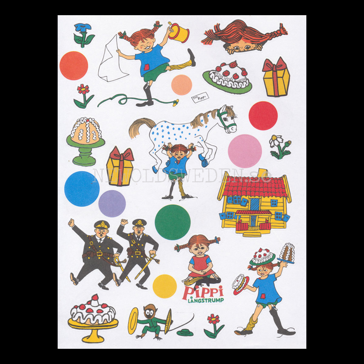 Pippi Långstrump - 50 stycken Stickers - LO - 2