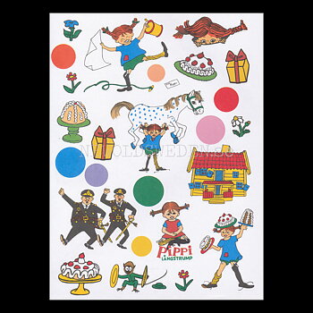 Pippi Långstrump - 50 stycken Stickers - LO